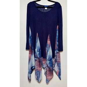 Aster By Firmiana Boho Handkerchief Tunic Top Medium Lagenlook Fairy Grunge‎